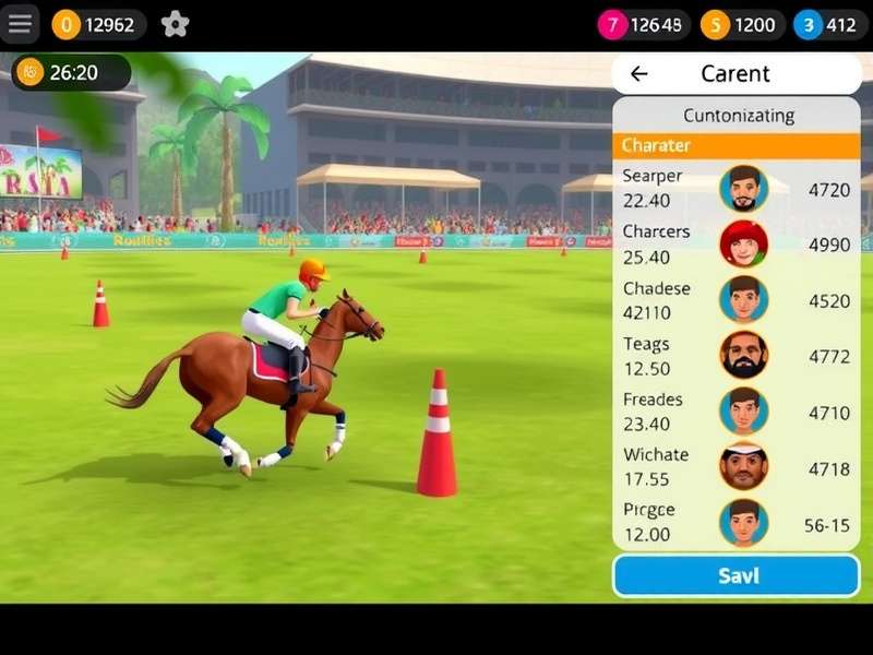 Bollywood Polo Heroes multiplayer tournament screen